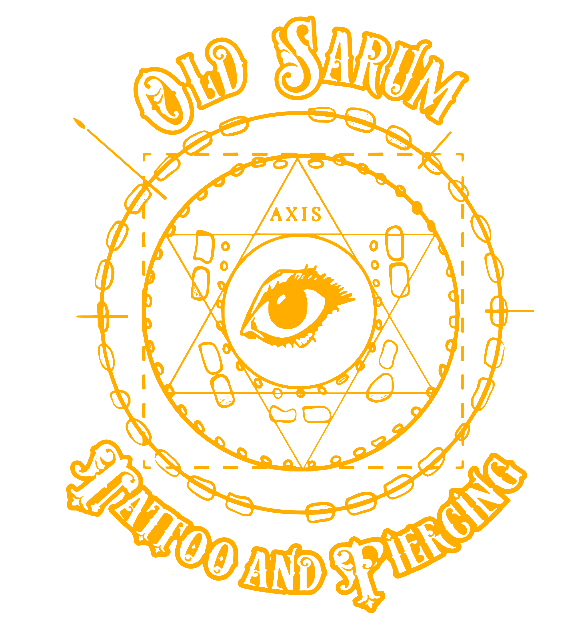 Old Sarum Tattoo Logo in Orange