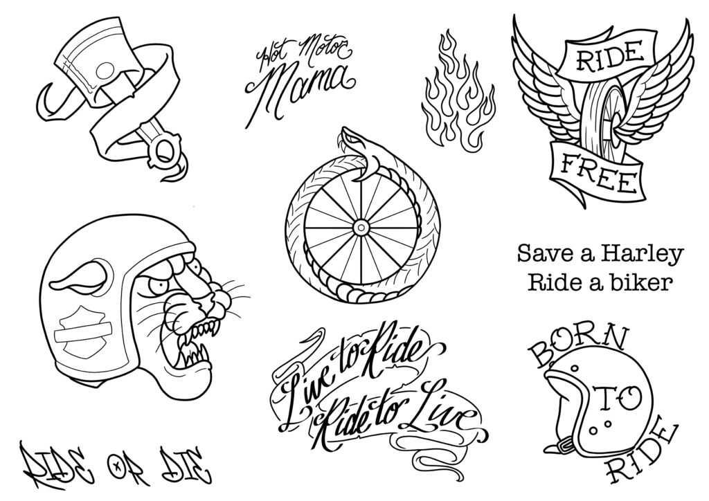 Old Sarum Tattoo Harley Davidson Tattoo Flash