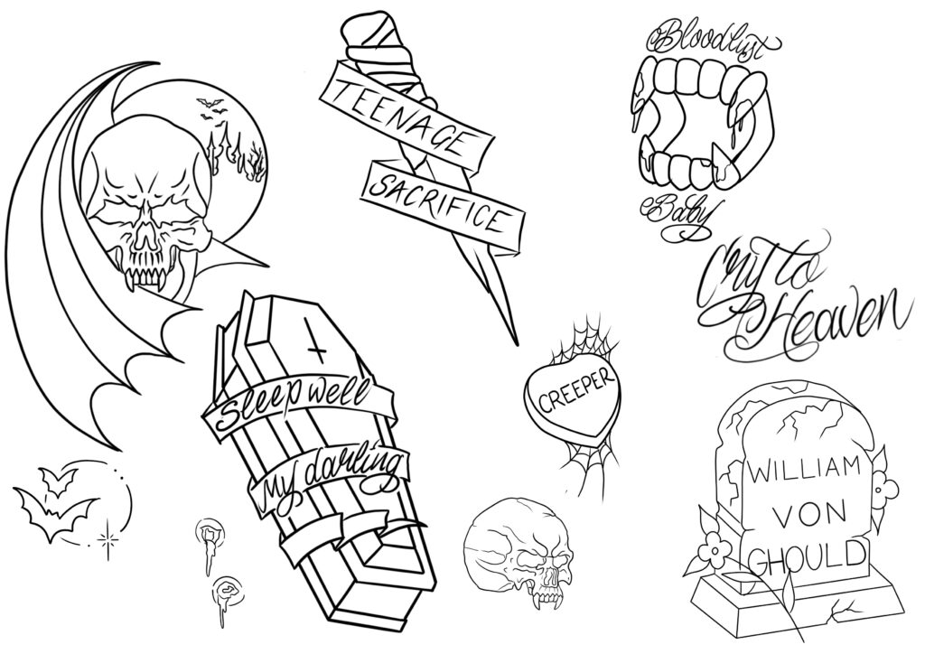 Creeper The Haunt Tattoo Flash Old Sarum Tattoo