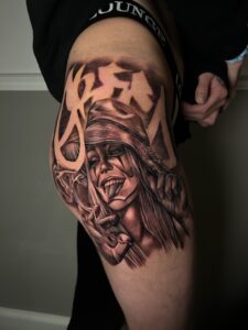 kyle walker Old Sarum Tattoo Chicano