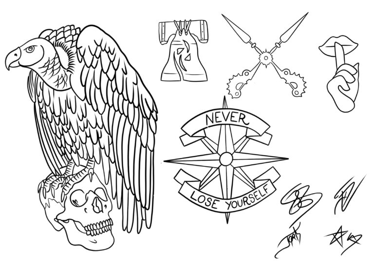 Halestorm Flash Sheet Old Sarum Tattoo and Piercing