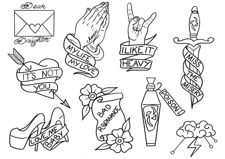 Halestorm Flash Sheet Old Sarum Tattoo and Piercing