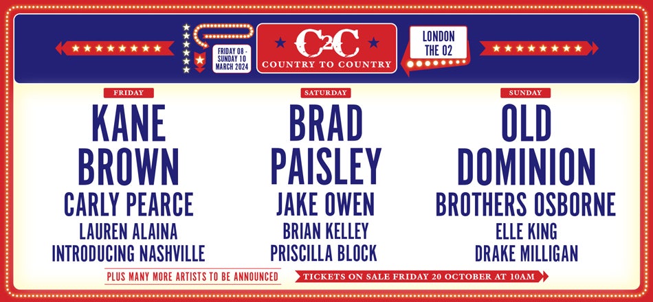 Country 2 Country Line up 2024 Old Sarum tattoo