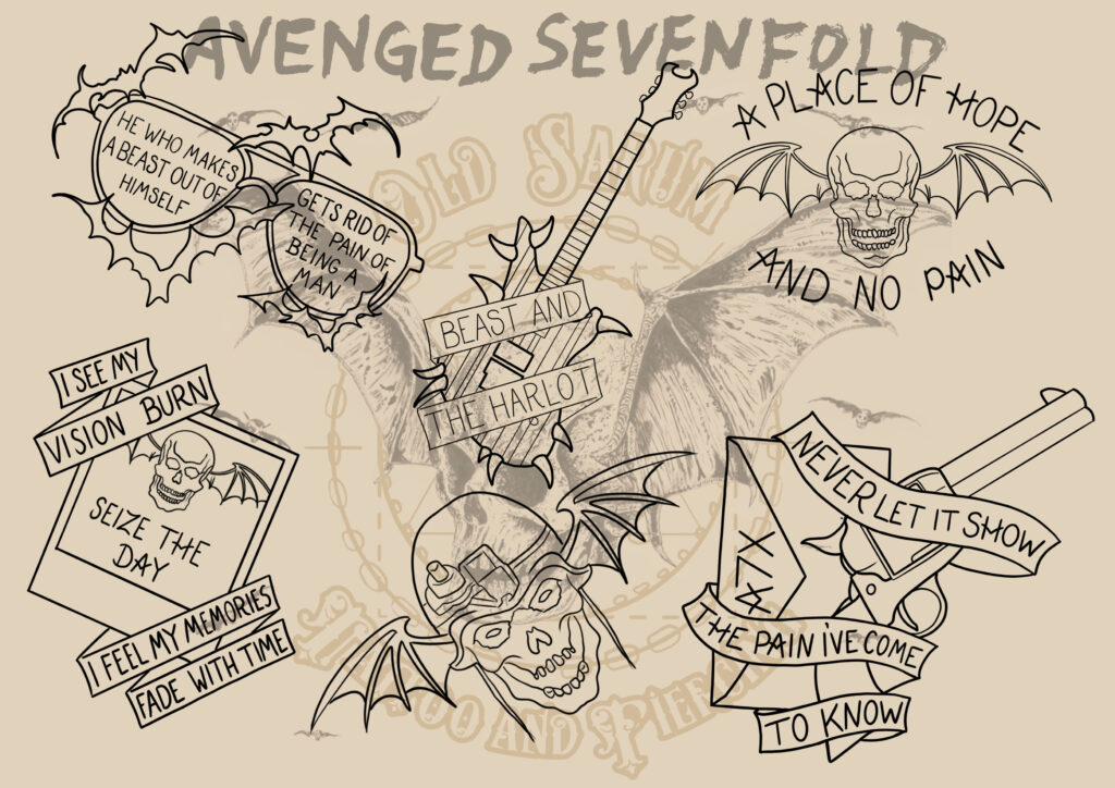 old Sarum Tattoo Avenged sevenfold tattoo flash download festival tattoo