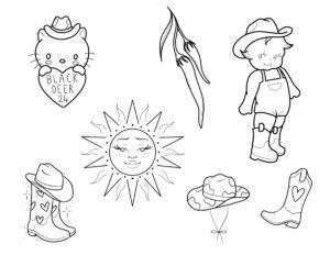 Old Sarum tattoo Country Flash sheet