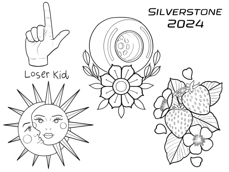 Silverstone Festival Tattoo Flash Old Sarum Tattoo