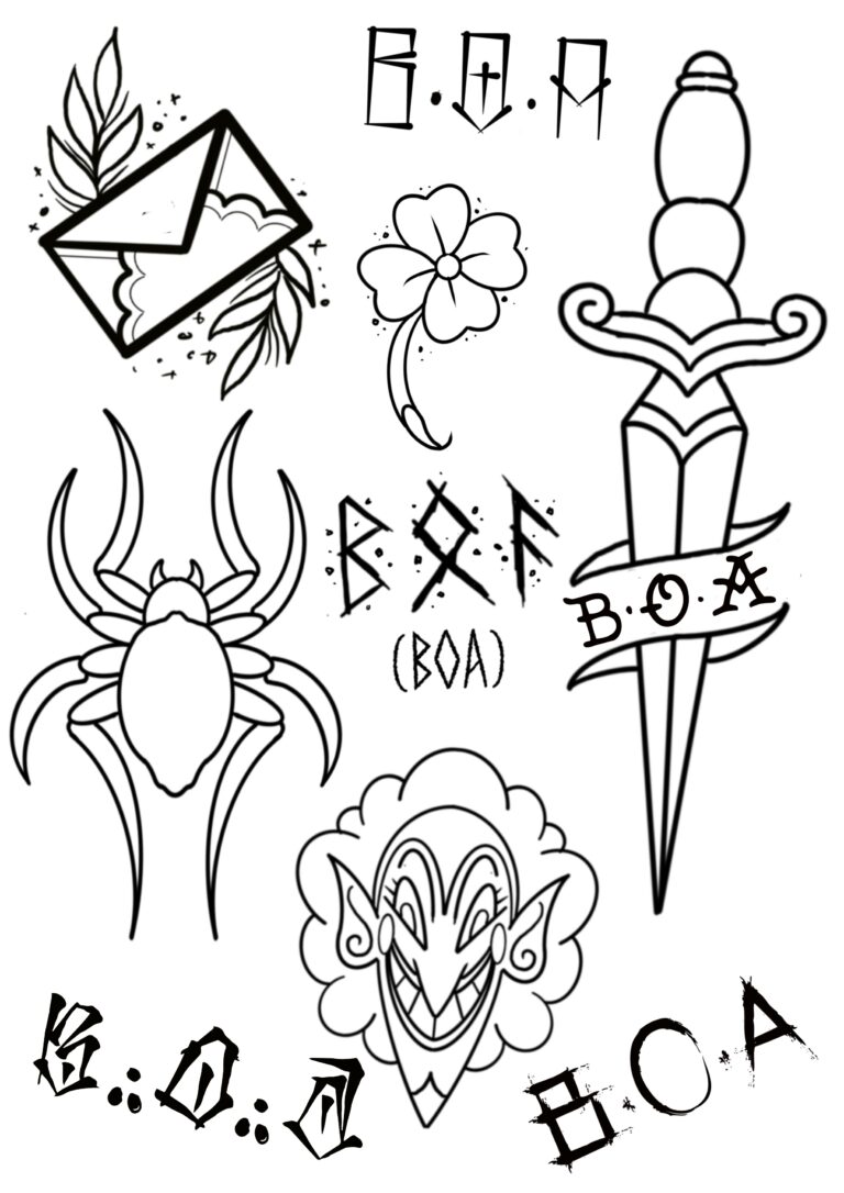 Bloodstock Flash Sheet Old Sarum Tattoo Salisbury