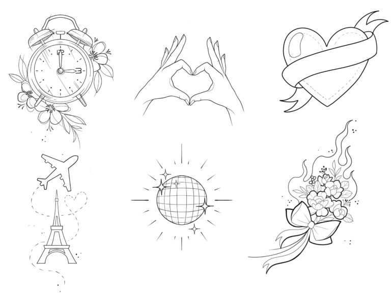 Tattoo Flash sheet old sarum tattoo salisbury