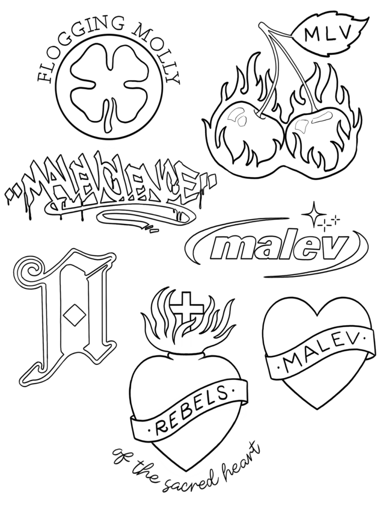 Bloodstock Flash sheet Old Sarum Tattoo and Piercing
