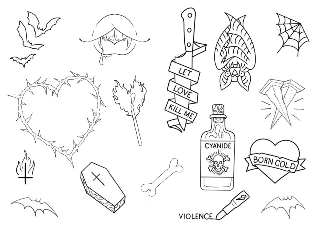 Creeper Tattoo Flash old Sarum Tattoo