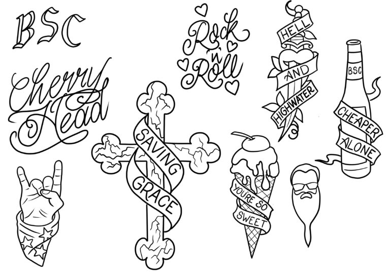Black Stone Cherry Tattoo Flash Old Sarum Tattoo