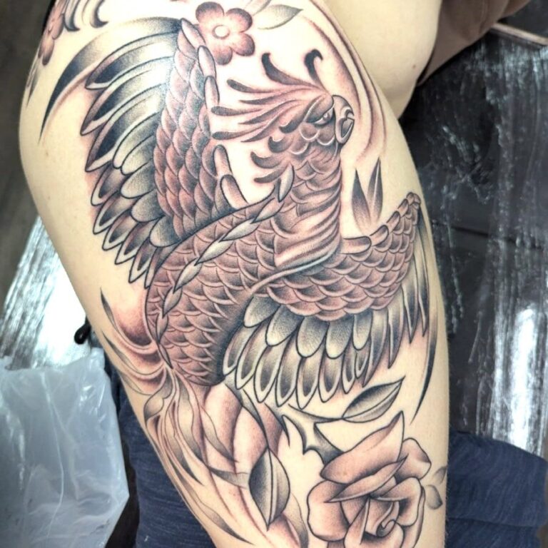 Old Sarum Tattoo Phoenix Tattoo portfolio image Salisbury Wiltshire