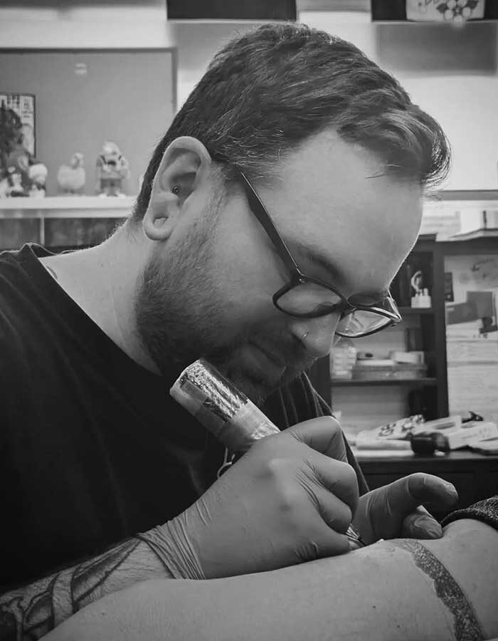 JOSH-DELANEY-TATTOO-ARTIST-HEADSHOT-B&W